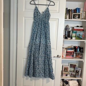 Perry Walker Collective Elegant Blue Floral Maxi Dress